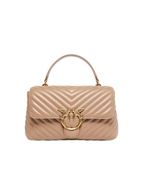 BORSA A MANO E TRACOLLA MEDIA LOVE BAG PUFF IN NAPPA CHEVRON PINKO | 100043 A0GKD01Q